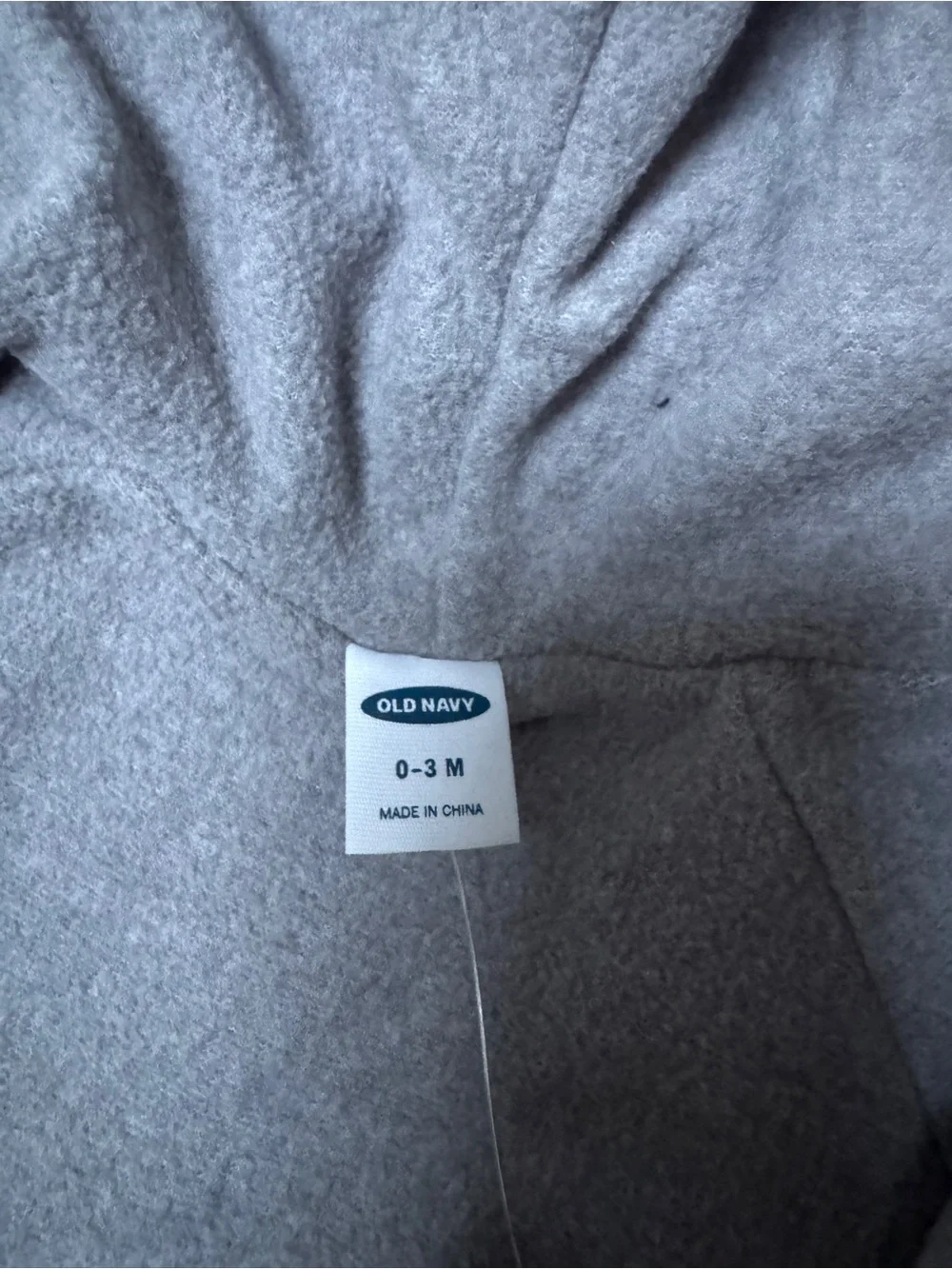 Old Navy Gray & Cream Striped Hooded Footie